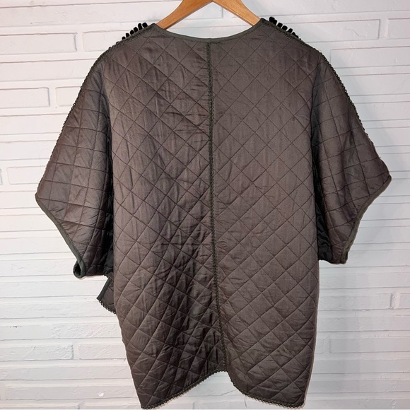 Anthropologie Blank London Army Green Beaded Quilted Kerviona Jacket - Picture 7 of 10